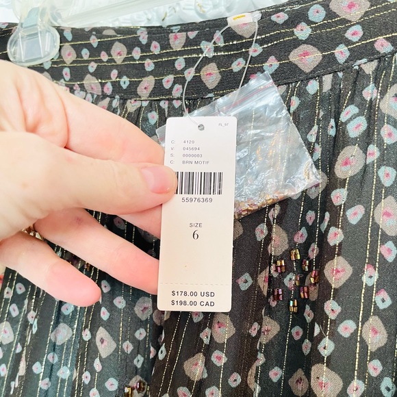 NWT $178 Anthropologie Verb by Pallavi Singhee Margot Pleated Maxi Skirt - Picture 6 of 10